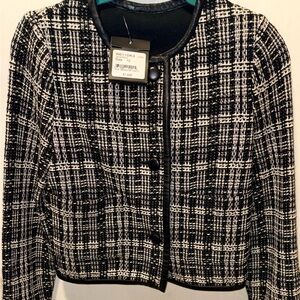 NWTS ST. JOHN Black & Grey Tweed Blazer/Jacket!!!  Brand New!